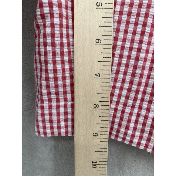 Southern Tide Shorts Mens 38 Red White Gingham Check Chino Cotton 9" Inseam - Picture 8 of 9